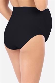 Culotte maternité noire taille haute en fibres de bambou ultra-douces