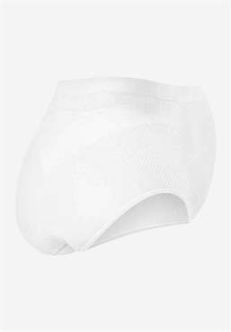 Culotte de grossesse blanche taille haute en fibres de bambou ultra-douces - vue de dos 4 