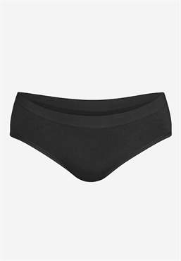 Culotte maternité noire en fibres de bambou ultra-douces (cultivées biologiques) - vue de face sans le corps