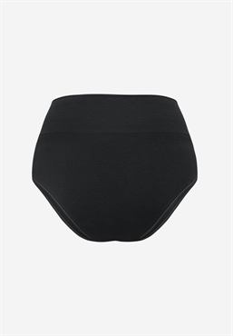 Culotte de grossesse noire taille haute (cultivées biologiques) - vue de dos 