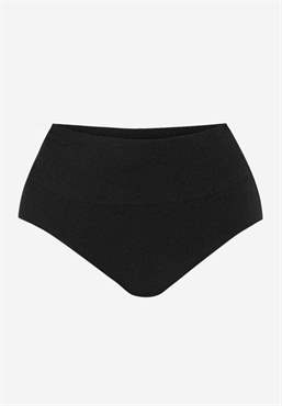 Culotte de grossesse noire taille haute (cultivées biologiques) - vue de face 