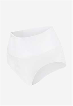 Culotte de grossesse blanche taille haute (cultivées biologiques) - vue de face 