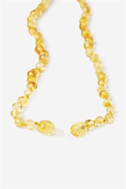 Collier Maman et papa d’ambre miel - ouvert