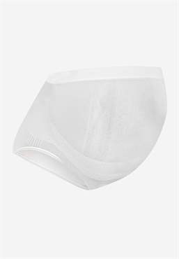 Culotte de grossesse blanche taille haute en fibres de bambou ultra-douces - vue de face 3
