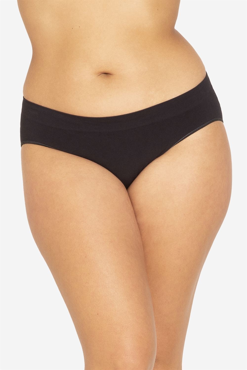 Culotte maternité noire taille haute en fibres de bambou ultra-douces