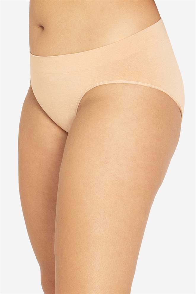 Culotte de grossesse couleur chair en fibres de bambou (cultivées biologiques) - Vue de face