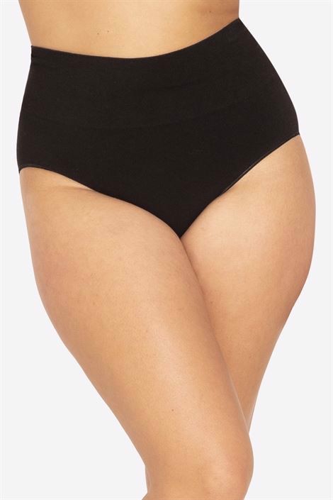 Culotte de grossesse noire taille haute (cultivées biologiques)- vue de dos