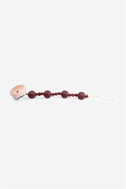 Attache-tétine ambre - marron