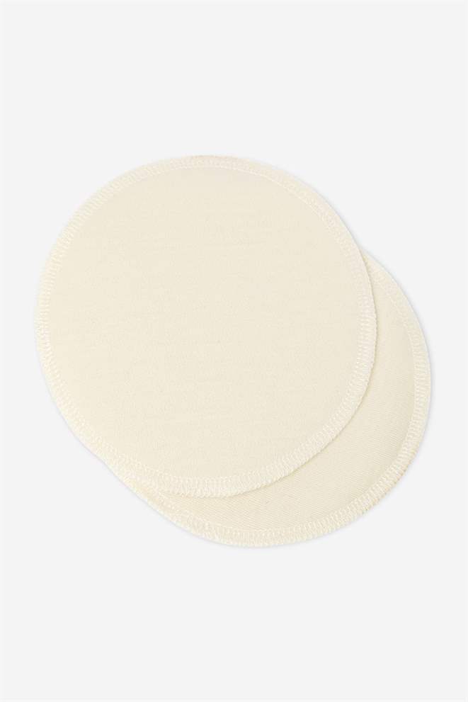 Coussinets d’allaitement taille M en laine bio et bambou – Pour rester au chaud- vue de face