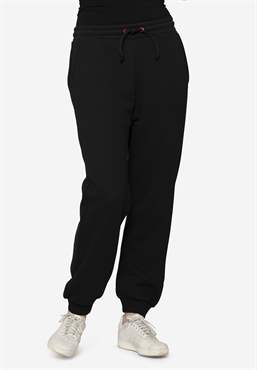 Pantalon de survêtement noir, 100% coton certifié GOTS - Détail
