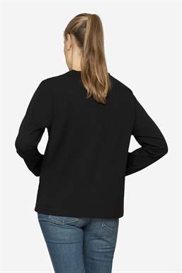 T-shirt d\'allaitement noir 100% coton bio - vue de dos