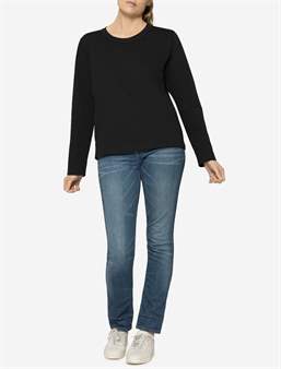 T-shirt d\'allaitement noir 100% coton bio - en pied
