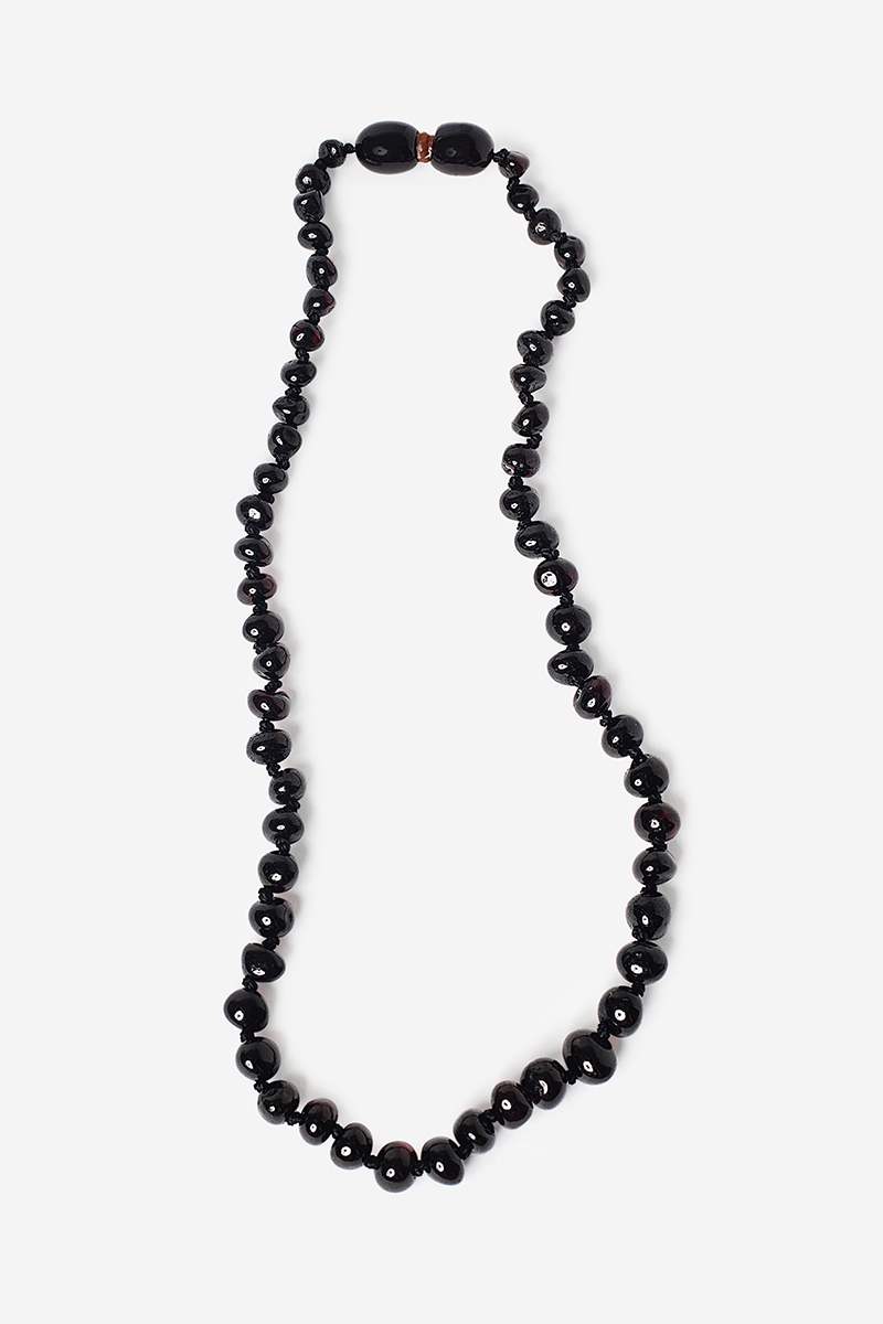 Collier de dentition noir pour bebe bambin