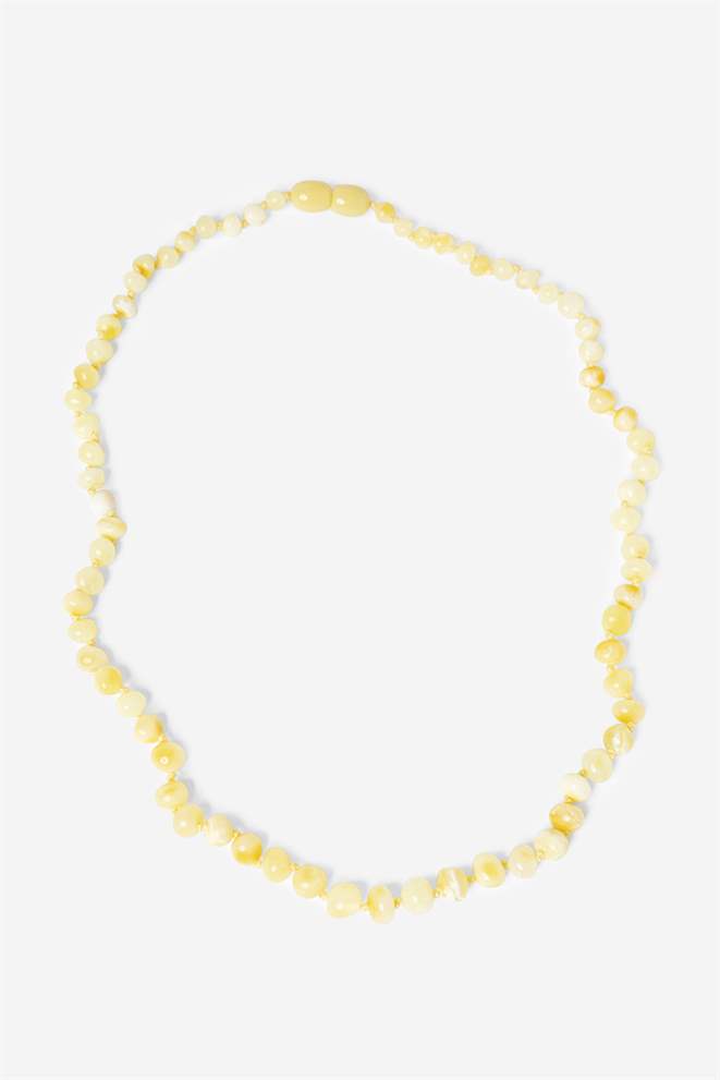 Collier Maman et papa d’ambre jaune