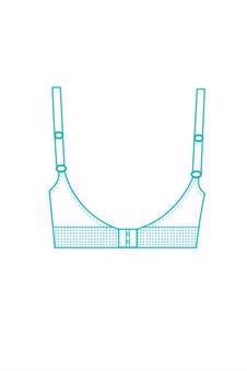 Soutien-gorge allaitement noir à clips, en bambou bio -  Dessin d\'entité