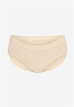 Culotte de grossesse couleur chair en fibres de bambou (cultivées biologiques) - vue de face sans le corps