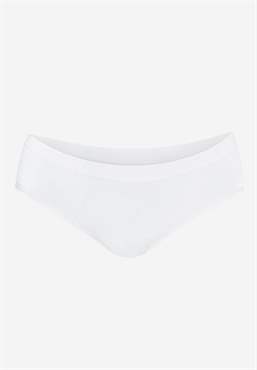 Culotte grossesse blanche en fibres de bambou (cultivées biologiques) ultra-douces - vue de face 