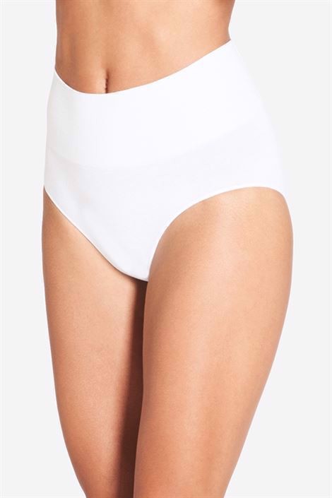 Culotte de grossesse blanche taille haute (cultivées biologiques) - vue de face