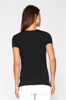 T-shirt allaitement noire – manches courtes -modèle cache coeur - Vue de dos